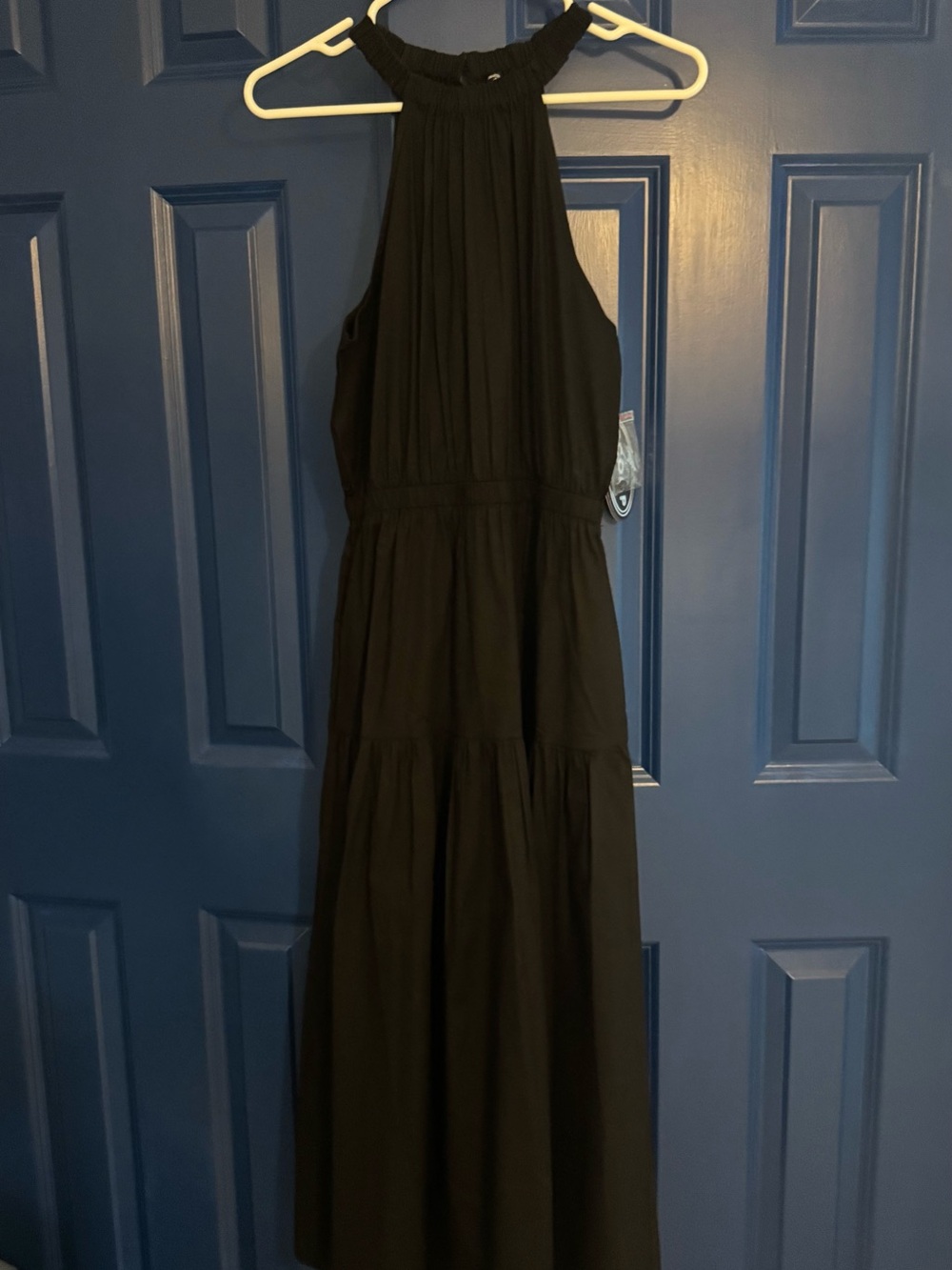 Classic Black Halter Maxi Dress - Women